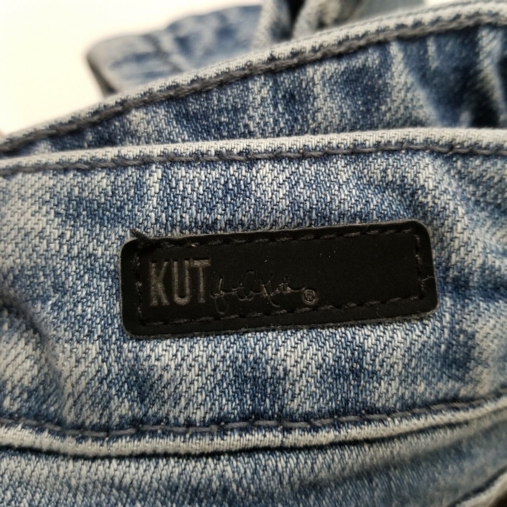 Kut from the Kloth Women's Light Blue Wash Distressed Boyfriend Jeans Size 14 - Picture 7 of 9